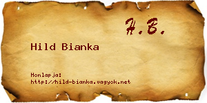 Hild Bianka névjegykártya